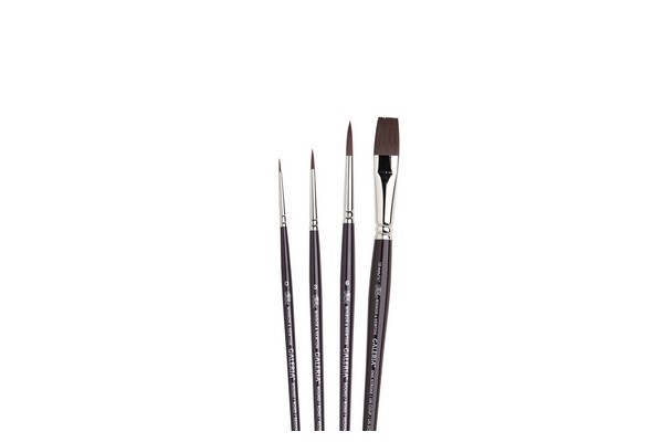Galeria Penslar med kort handtag, 4-Pack