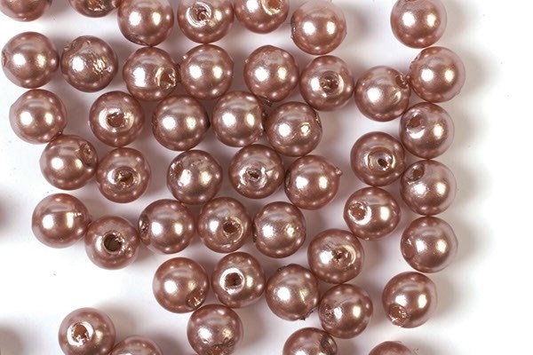 Plastpärlor 3mm 500g, Brun