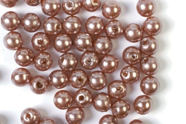 Plastpärlor 5mm 500g, Brun