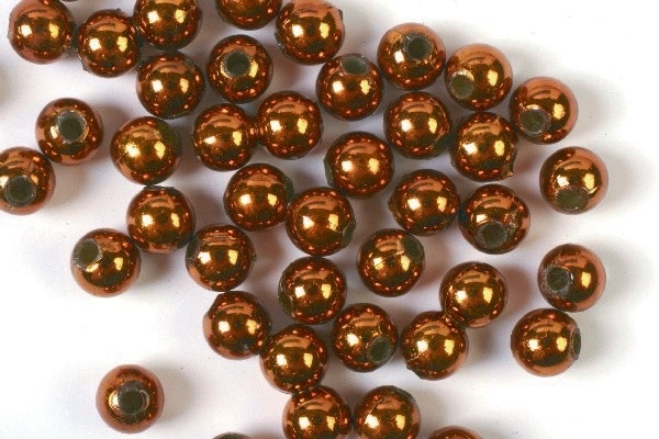 Plastpärlor 5mm 500g, Koppar