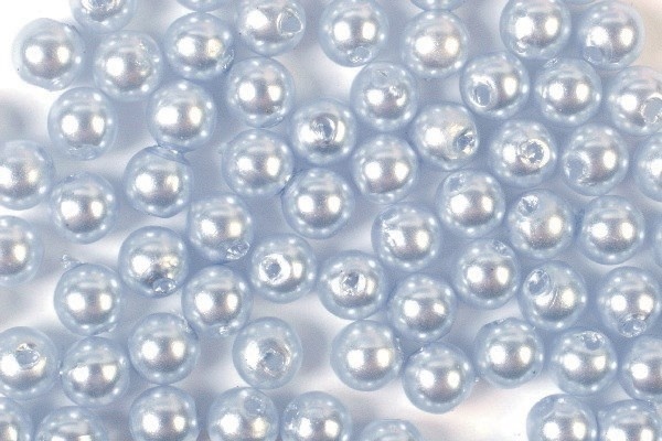 Plastpärlor 8mm 500g, Ljusblå