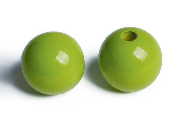 Träpärlor 35mm 20st, Lime