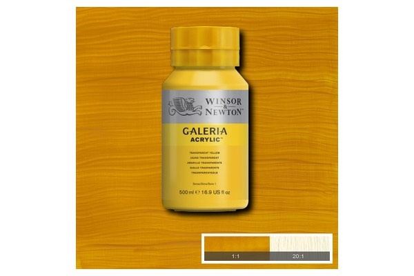 Galeria Acrylic 500Ml Trans Yellow 653