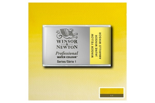 Prof Water Colour Pan/W Winsor Yellow 730