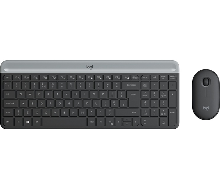 Logitech MK470 Slim Wireless Combo tangentbord RF Trådlös QWERTY Dansk, Finsk, N