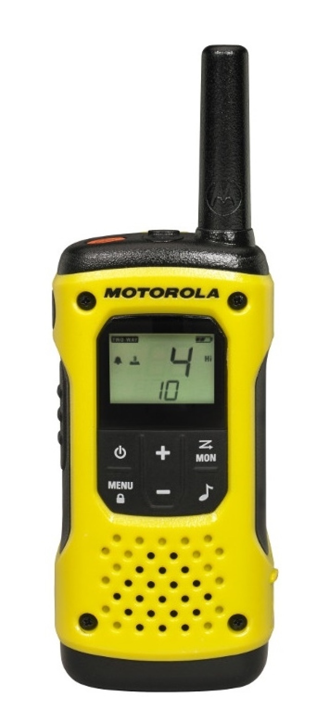 Motorola TLKR T92 H2O, Number of channels: 8 channels, Maximum range: 10000 m. Battery technology: Nickel-metal hydride (NiMH), Battery operating time: 16 h. Weight: 233 g, Product size (WxDxH): 61 x 38 x 178 mm<div style="text-align:center; margin-top:15