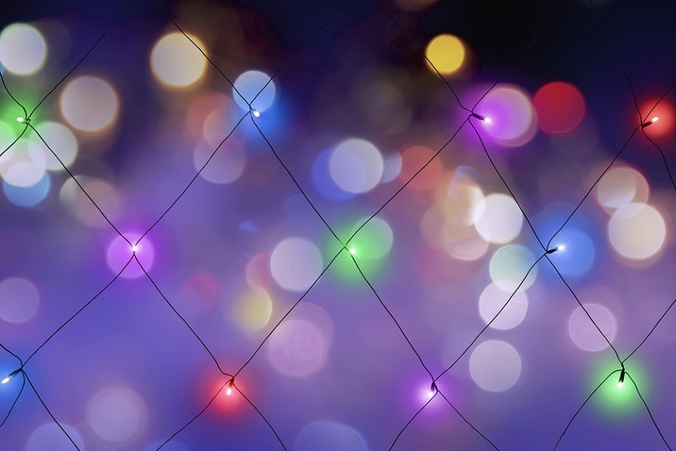 Curtain lights, outdoor, 120 x 150 cm,18 LED, adaptor, multi color