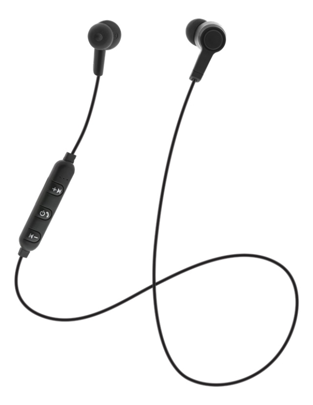 STREETZ In-ear BT headphones with microphone and control buttons, blac
