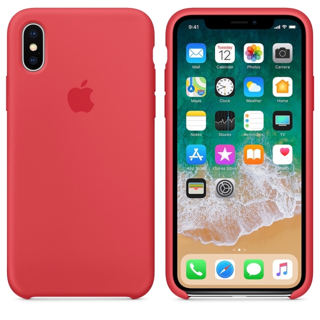 Apple iPhone XS Max Original Silicone Case in Red Color