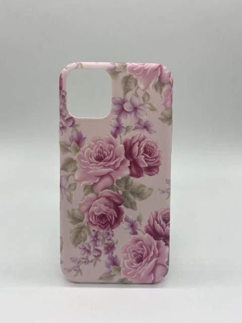 Marble case with bright floral pattern for iPhone 11 Pro Max