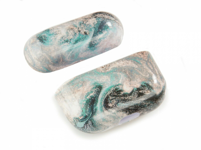 Protective case for Apple Airpods Pro, Marble blue