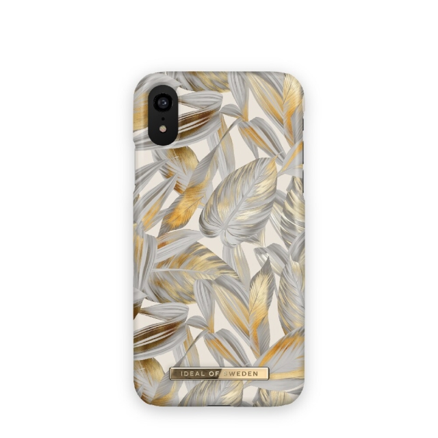 iDeal of Sweden Mobile Case Platinum Leaves for iPhone XR