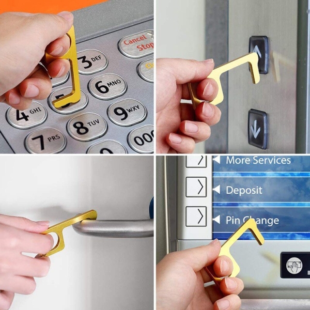 Hands-free door opener with multifunction