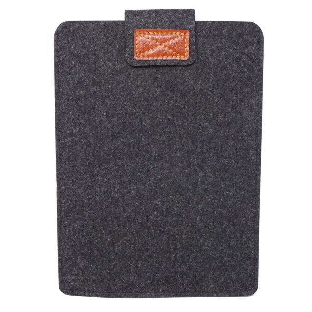 11" inch computer case in stylish wool, Gray