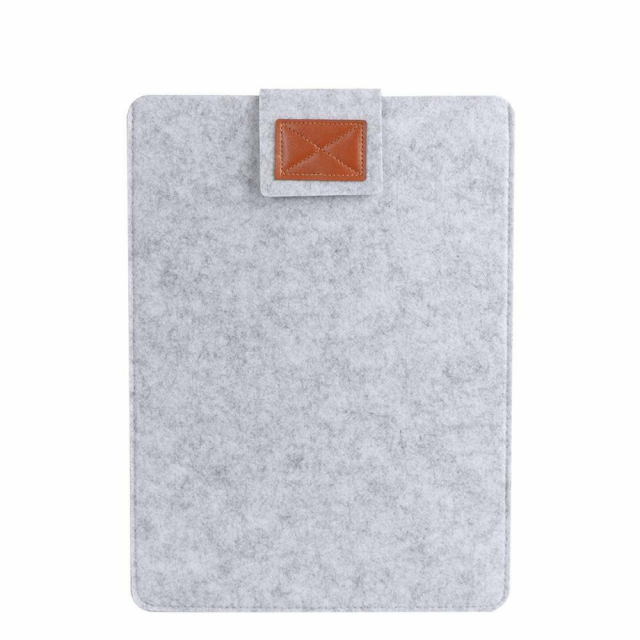 11" inch computer case in stylish wool, Light gray