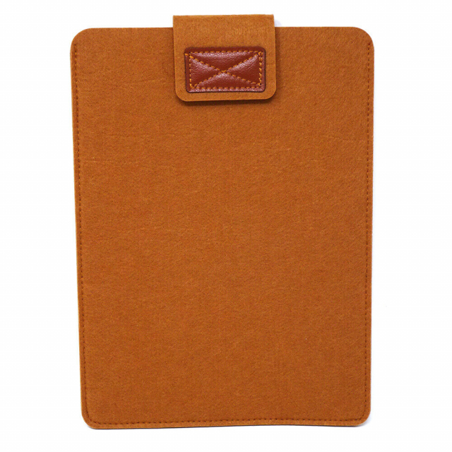 13" inch computer case in stylish wool, Brown