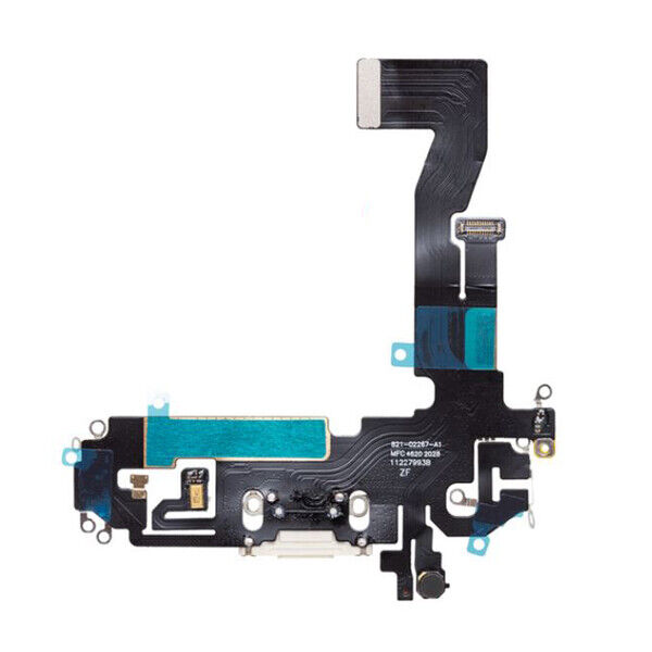 Charging connector with flex for iPhone 12 Pro, White