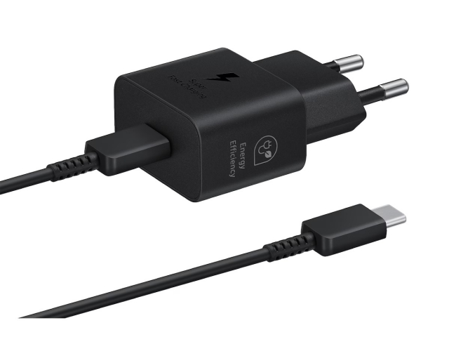 Samsung EP-T2510N GaN Wall Charger USB-C 25W + Cable, Black