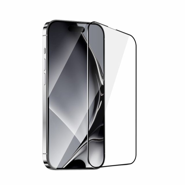 Tempered glass with metal frame for iPhone 16
