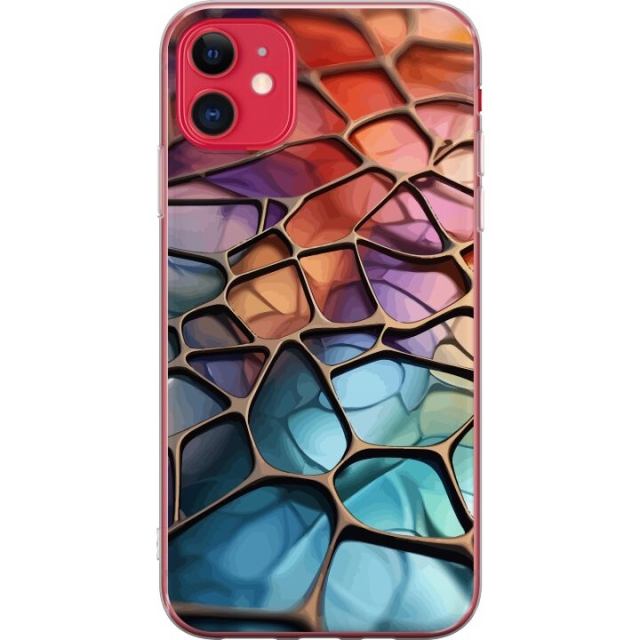 Mobile case for Apple iPhone 11 with Metallic pattern design