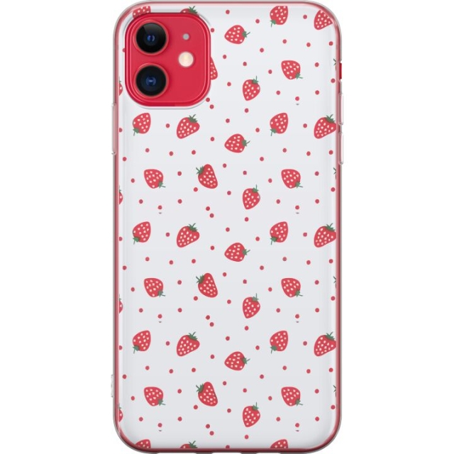 Mobile case for Apple iPhone 11 with Strawberries design