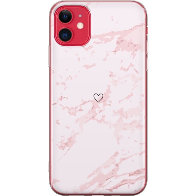 Mobile case for Apple iPhone 11 with Pink Heart design