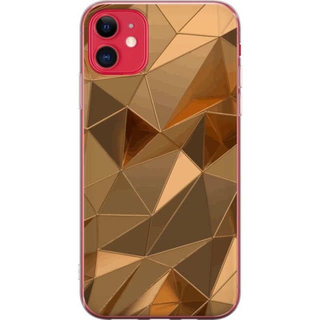 Mobile case for Apple iPhone 11 with 3D Gold design