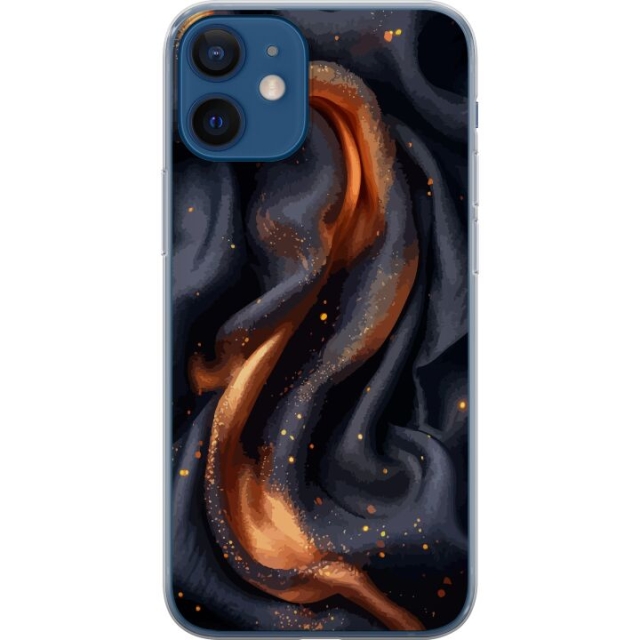 Mobile case for Apple iPhone 12 with Fiery silk design