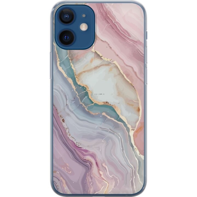 Mobile case for Apple iPhone 12 with Marble design