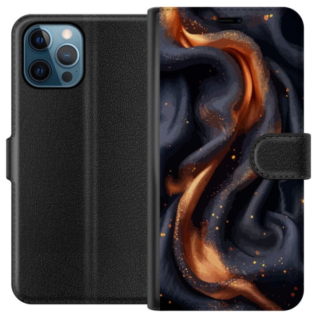 Wallet case for Apple iPhone 12 Pro with Fiery silk design
