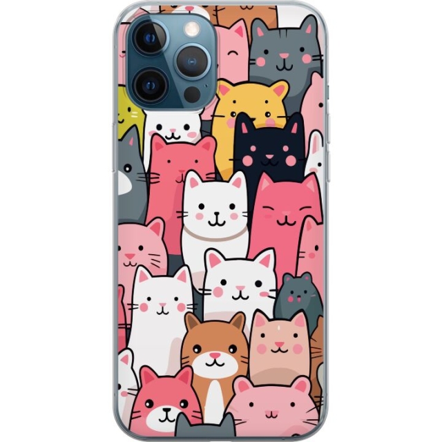 Mobile case for Apple iPhone 12 Pro with Cat pattern design