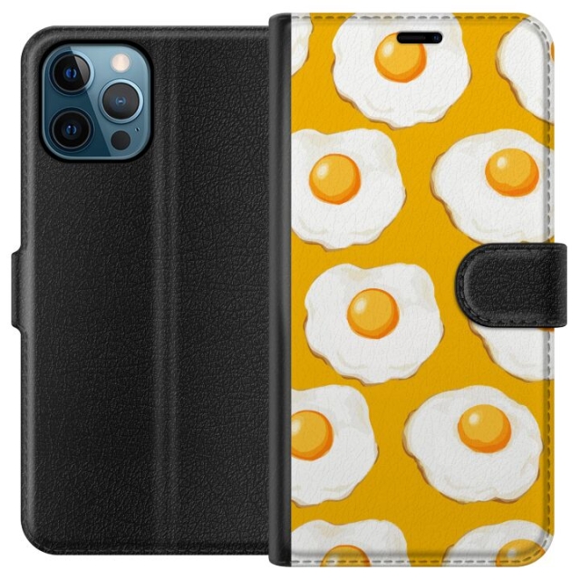 Wallet case for Apple iPhone 12 Pro Max with Fried egg design