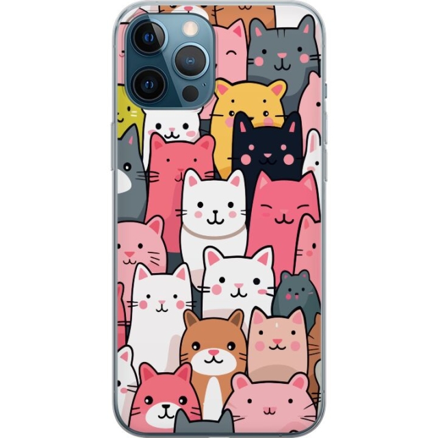 Mobile case for Apple iPhone 12 Pro Max with Cat pattern design