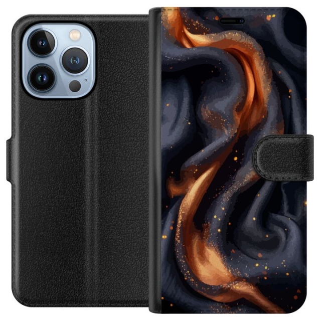 Wallet case for Apple iPhone 13 Pro with Fiery silk design