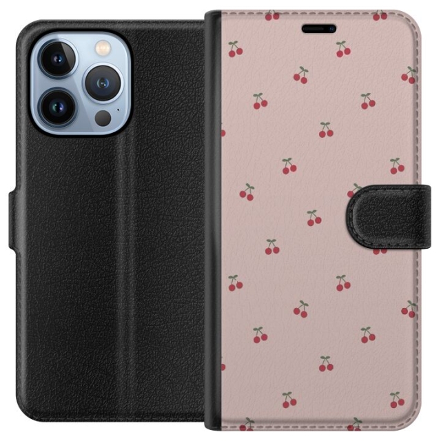 Wallet case for Apple iPhone 13 Pro with Cherry design