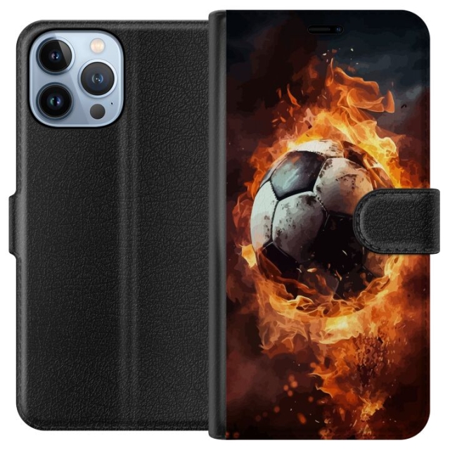 Wallet case for Apple iPhone 13 Pro Max with Football design