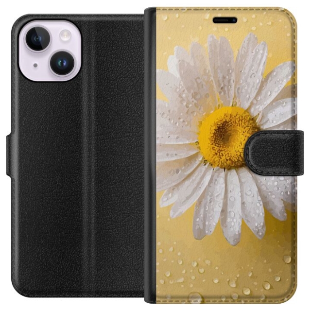 Wallet case for Apple iPhone 14 with Porslinsblomma design