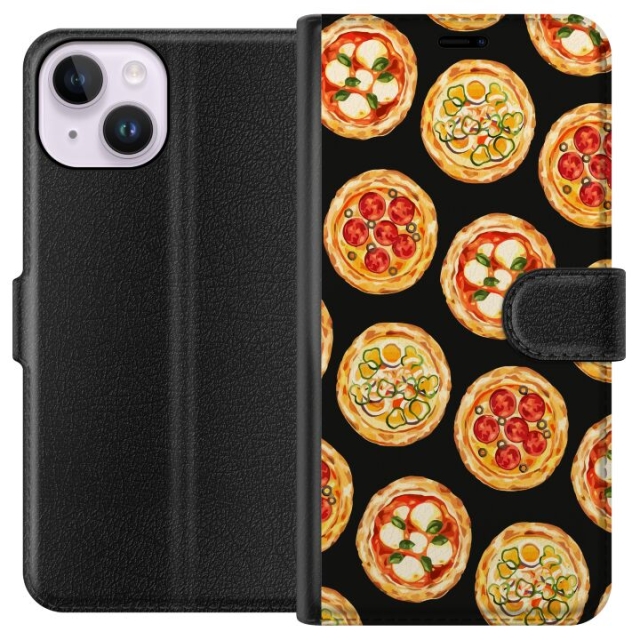 Wallet case for Apple iPhone 14 with Pizza design