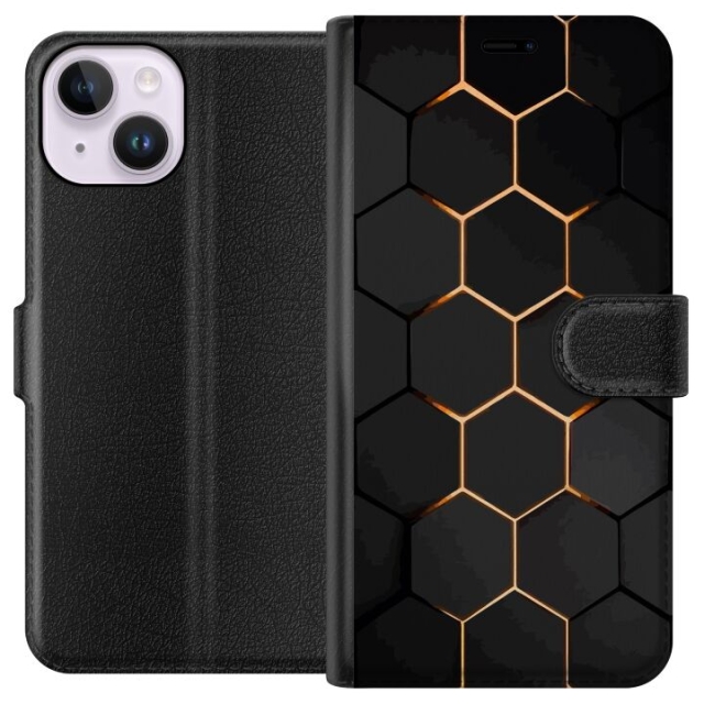 Wallet case for Apple iPhone 14 with Luxurious Pattern design