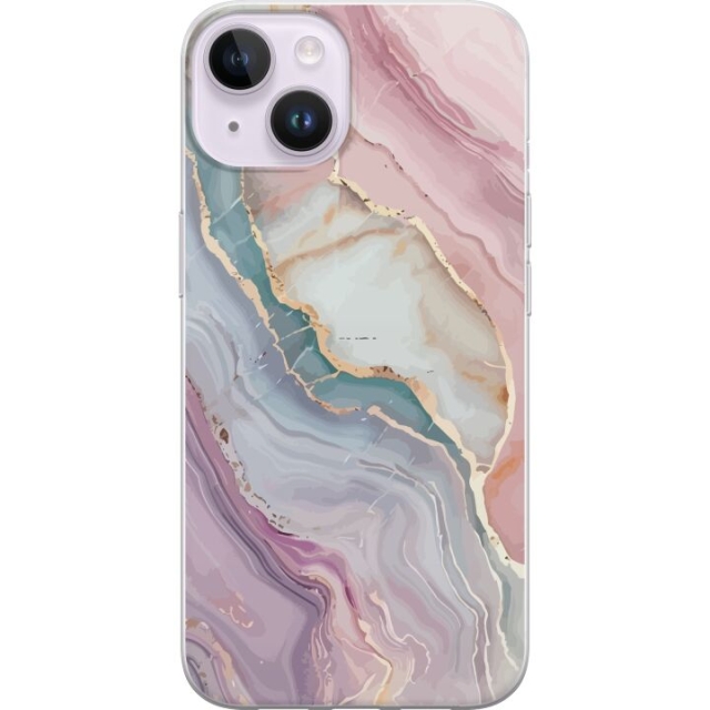 Mobile case for Apple iPhone 14 with Marble design