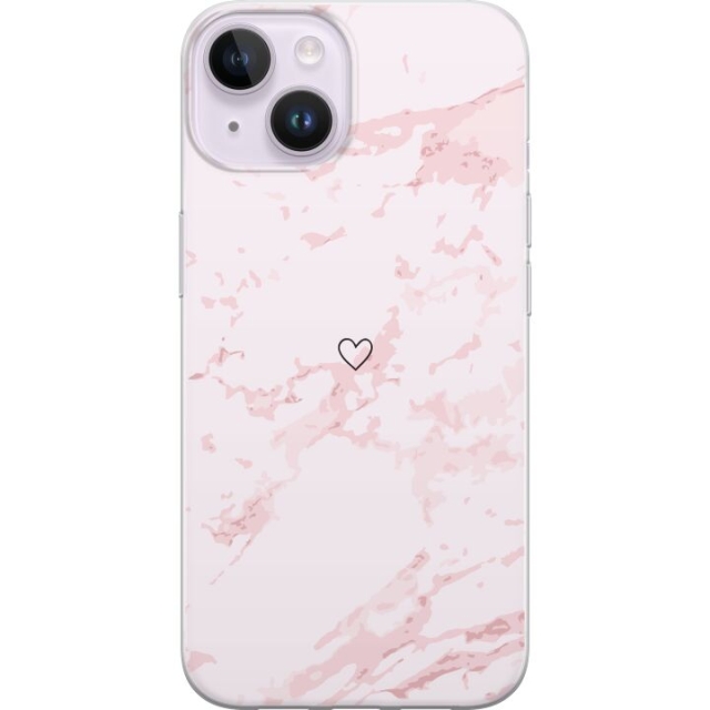 Mobile case for Apple iPhone 14 with Pink Heart design