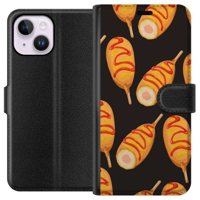Wallet case for Apple iPhone 14 Plus with Chicken drumstick design
