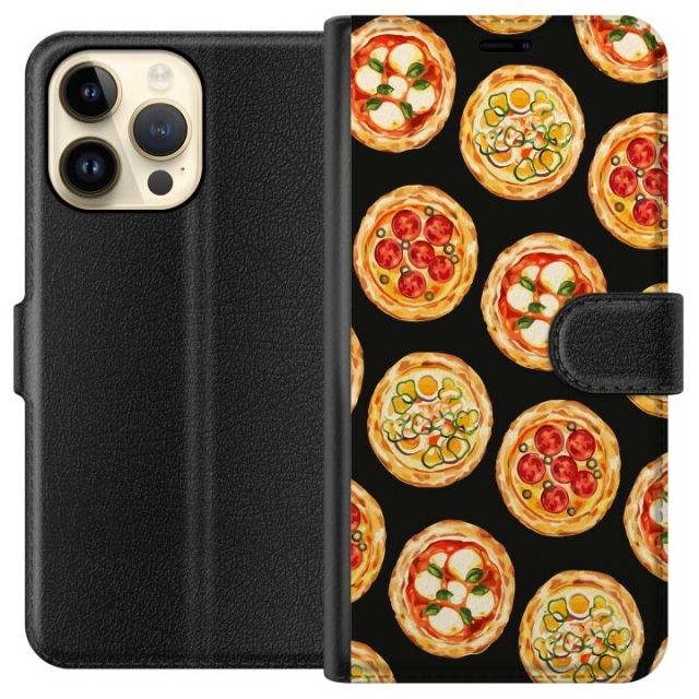 Wallet case for Apple iPhone 14 Pro Max with Pizza design