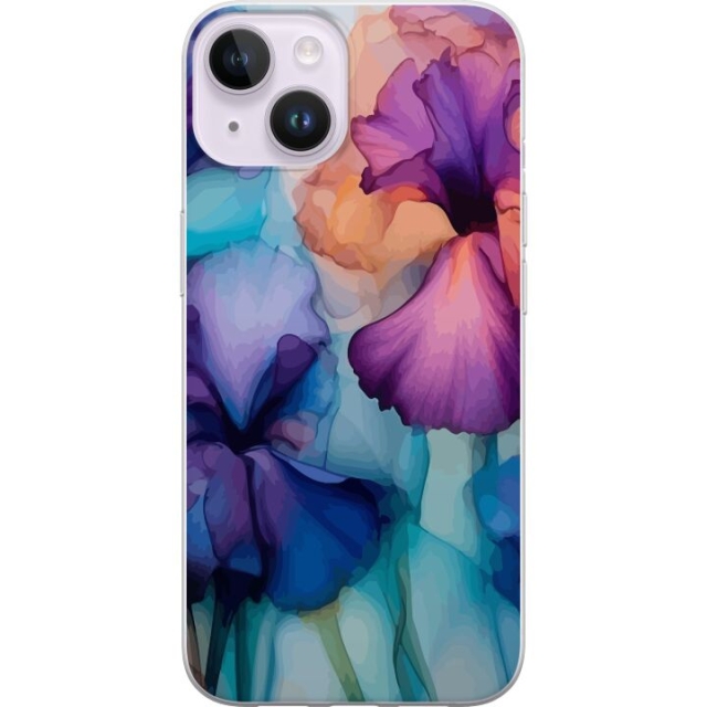 Mobile case for Apple iPhone 15 Plus with Magical flowers design