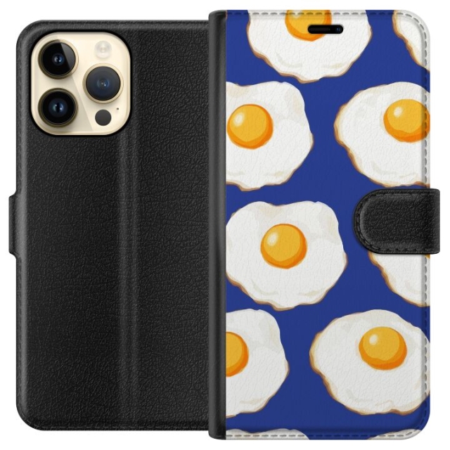 Wallet case for Apple iPhone 15 Pro Max with Fried eggs design