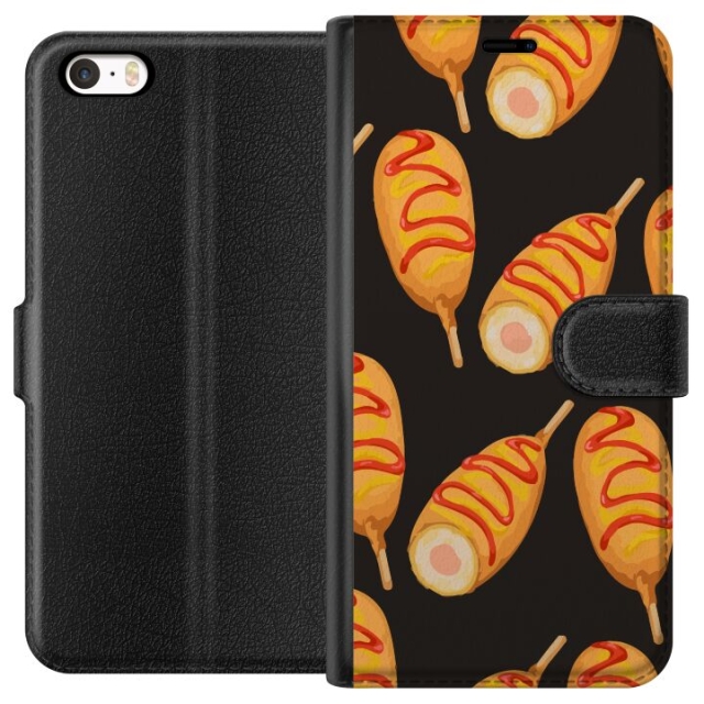 Wallet case for Apple iPhone 5 with Chicken drumstick design