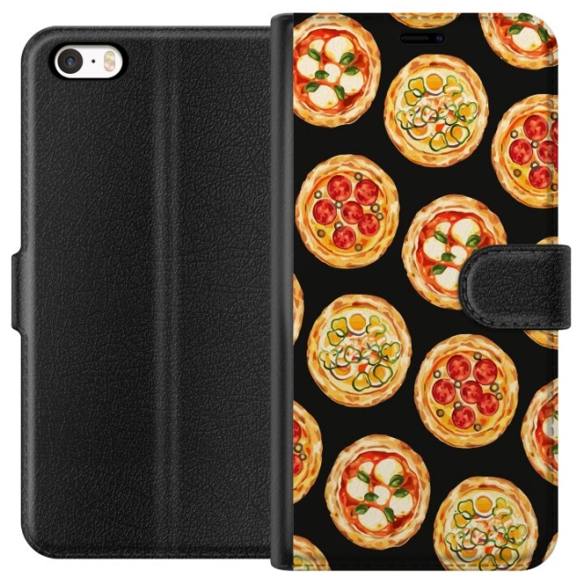 Wallet case for Apple iPhone 5 with Pizza design