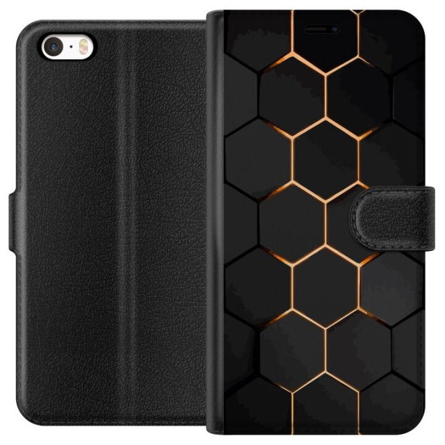 Wallet case for Apple iPhone 5 with Luxurious Pattern design