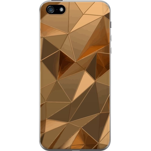 Mobile case for Apple iPhone 5 with 3D Gold design