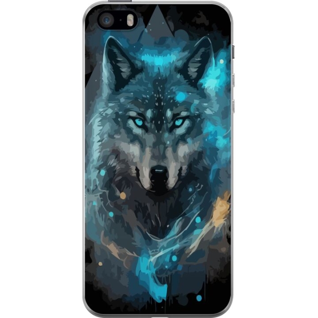 Mobile case for Apple iPhone 5s with Wolf design